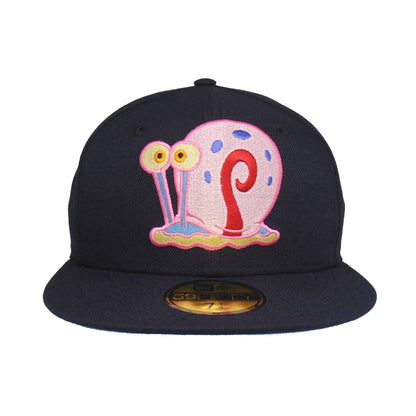 Sponge Bob Custom New Era 59FIFTY Cap GARY Navy navy Front View