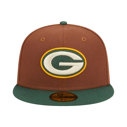Green Bay Packers New Era 59FIFTY Cap Harvest Pack green
brown Front View