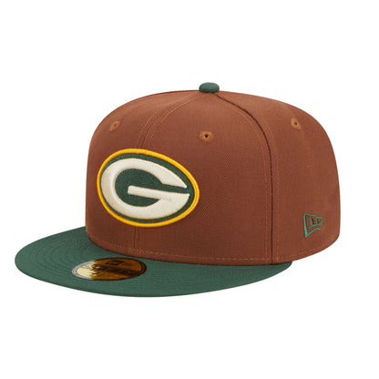 Green Bay Packers New Era 59FIFTY Cap Harvest Pack green
brown Back View