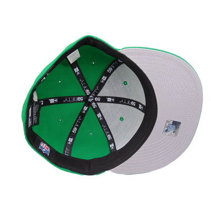New York Jets Custom New Era 59FIFTY Cap Green green Undervisor View