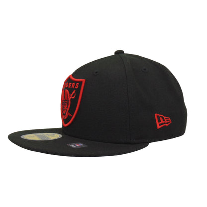 Las Vegas Raiders Custom New Era 59FIFTY Cap BRED black Side View