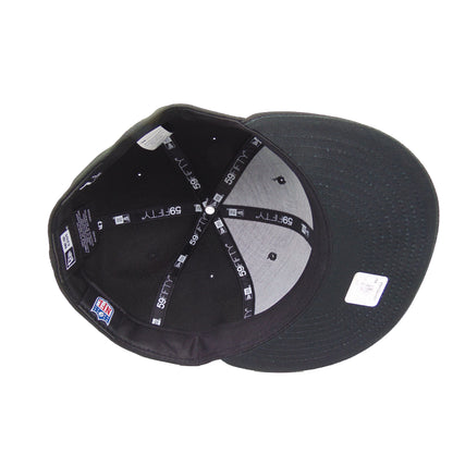 Las Vegas Raiders Custom New Era 59FIFTY Cap BRED black Undervisor View