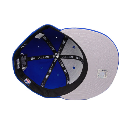 Los Angeles Rams Custom New Era 59FIFTY Cap Royal blue Undervisor View