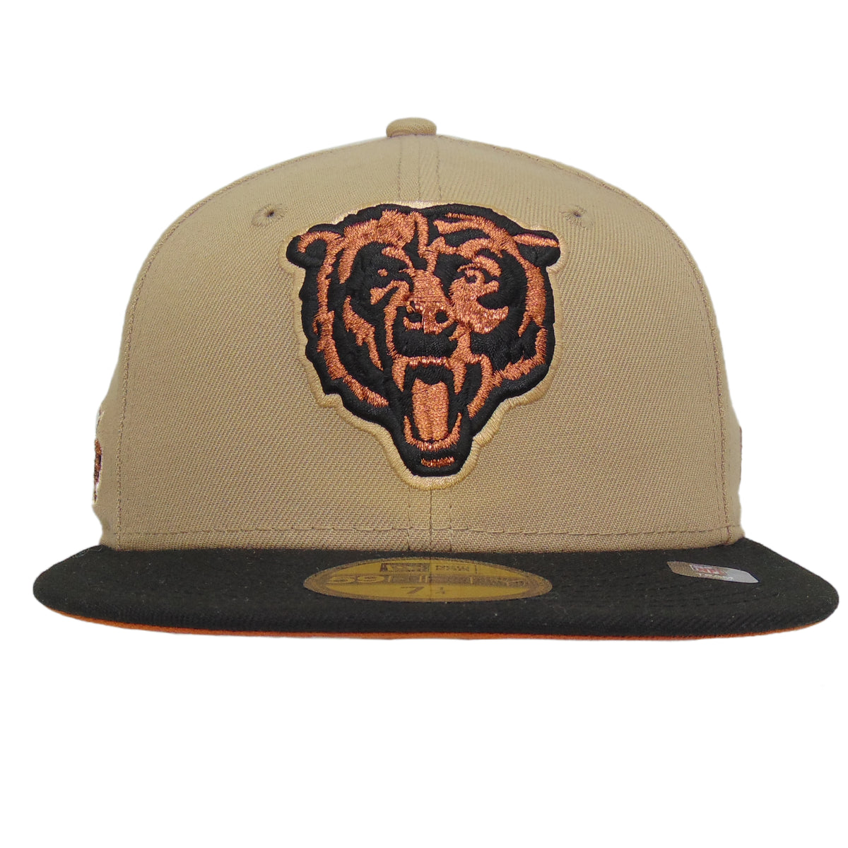 Chicago Bears Custom New Era 59FIFTY Cap Beige Black