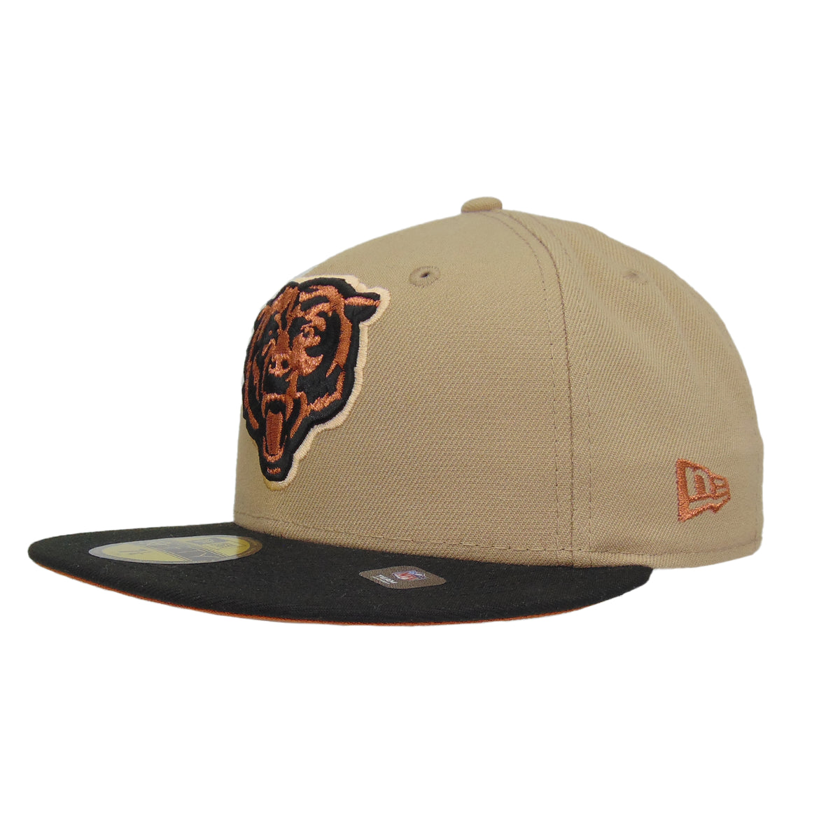 Chicago Bears Custom New Era 59FIFTY Cap Beige Black