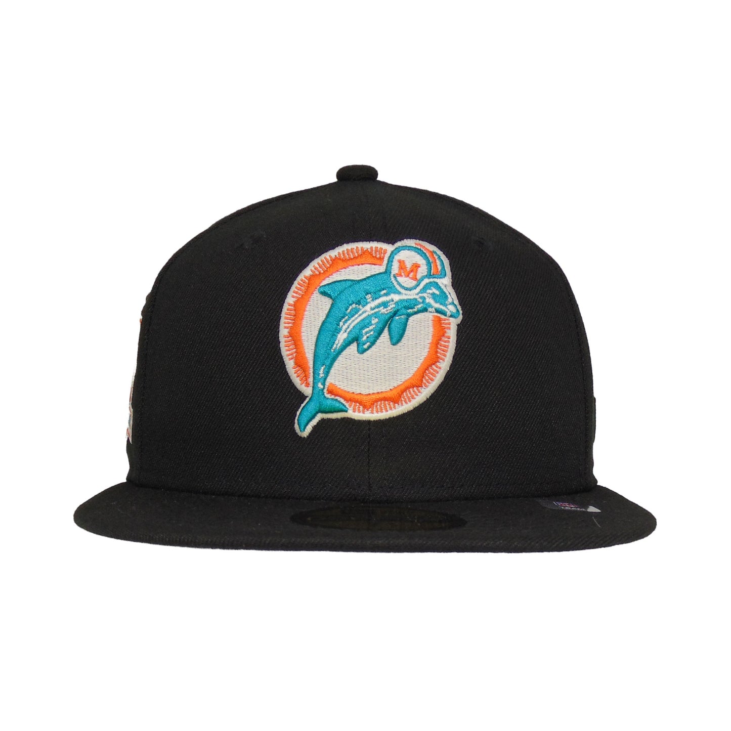Miami Dolphins Custom New Era 59FIFTY Cap 40th black