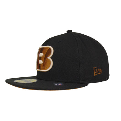 Cincinnati Bengals Custom New Era 59FIFTY Cap black 50th black Back View