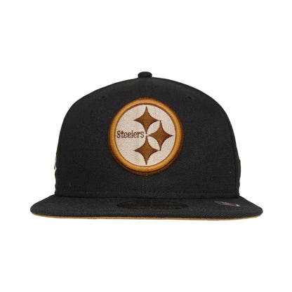 Pittsburgh Steelers Custom New Era 59FIFTY Cap black SB43 black Front View
