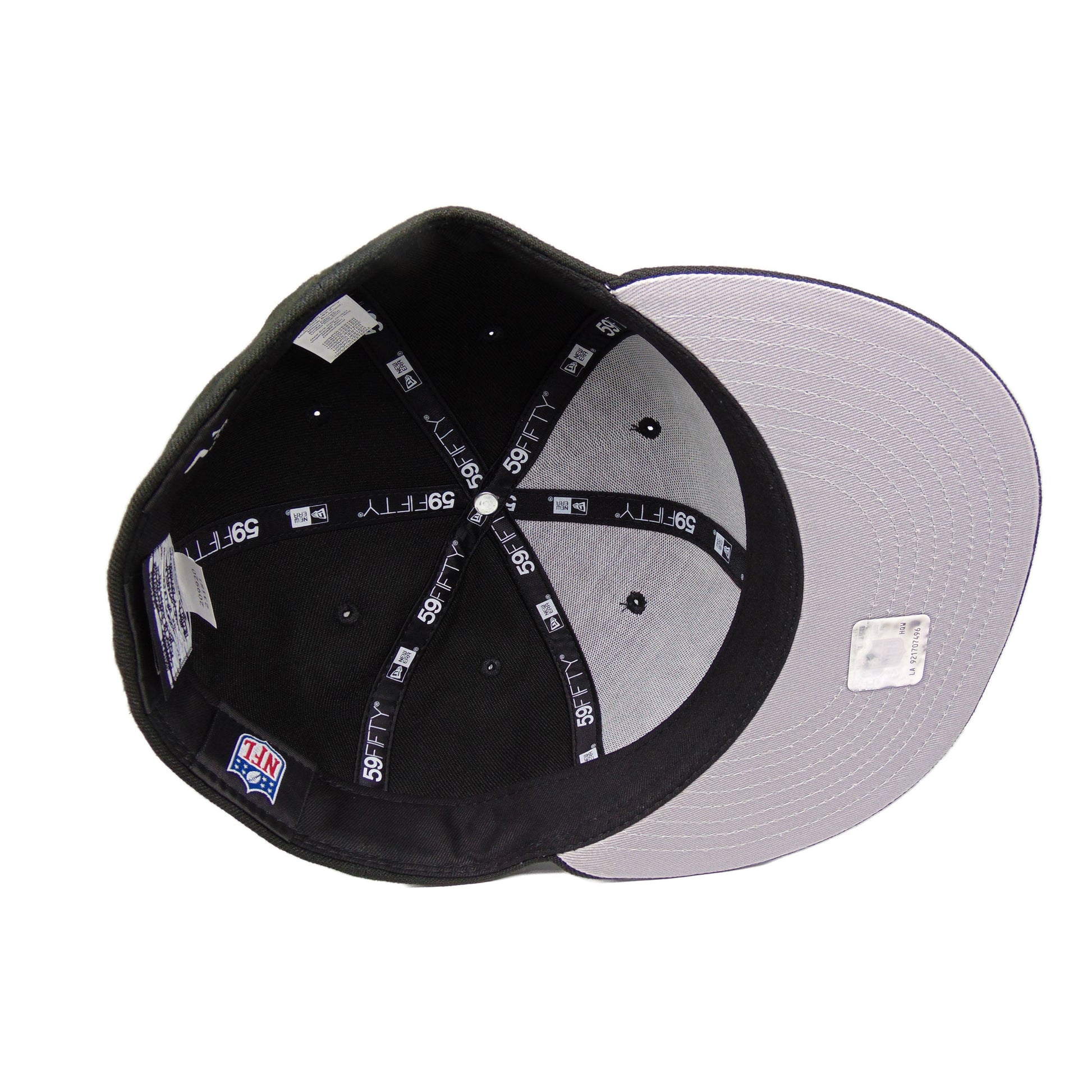 Las Vegas Raiders Custom New Era 59FIFTY Cap Chrome Black – JustFitteds