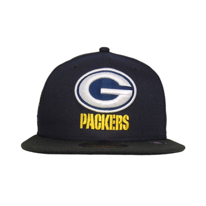 Green Bay Packers Custom New Era 59FIFTY Cap SB31 navy
black  Front View
