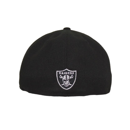Las Vegas Raiders Custom New Era 59FIFTY Cap Black Pewter black Back View
