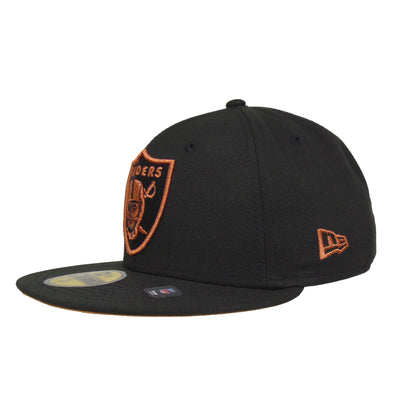 Las Vegas Raiders Custom New Era 59FIFTY Cap Black Copper black Side View