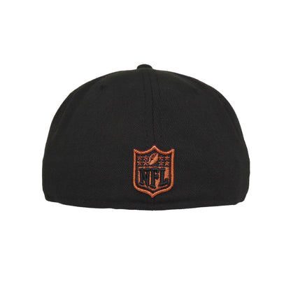 Las Vegas Raiders Custom New Era 59FIFTY Cap Black Copper black Back View