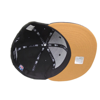 Las Vegas Raiders Custom New Era 59FIFTY Cap Black Copper black Undervisor View
