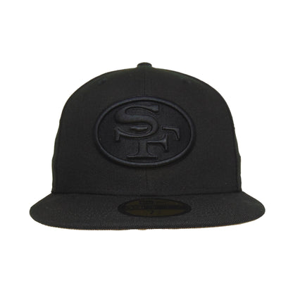 San Francisco 49ers Custom New Era 59FIFTY Cap black on black black 
khaki Front View