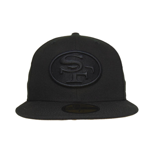 San Francisco 49ers Custom New Era 59FIFTY Cap black on black