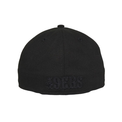 San Francisco 49ers Custom New Era 59FIFTY Cap black on black black 
khaki Back View