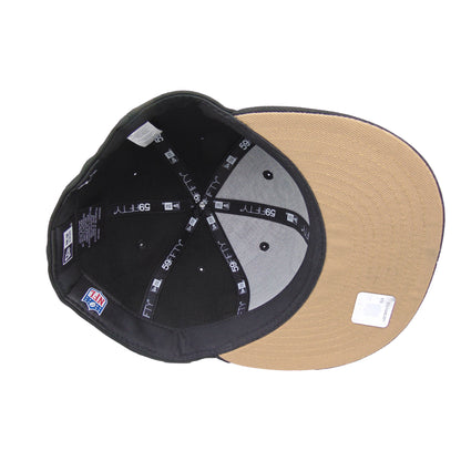 San Francisco 49ers Custom New Era 59FIFTY Cap black on black black 
khaki Undervisor View