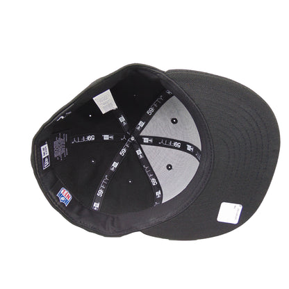 Dallas Cowboys Custom New Era 59FIFTY Cap blackout black Undervisor View