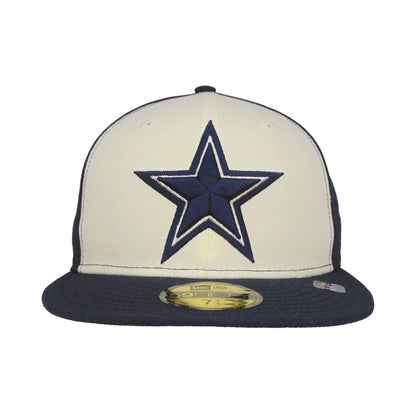 Dallas Cowboys Custom New Era 59FIFTY Cap Navy Chrome navy
chrome Front View