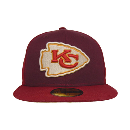 Kansas City Chiefs Custom New Era 59FIFTY Cap triple red red
maroon
Cardinal Front View