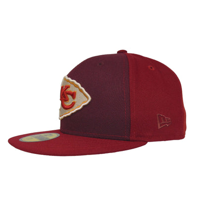 Kansas City Chiefs Custom New Era 59FIFTY Cap triple red red
maroon
Cardinal Side View