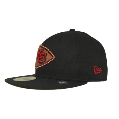 Kansas City Chiefs Custom New Era 59FIFTY Cap black copper black Side View