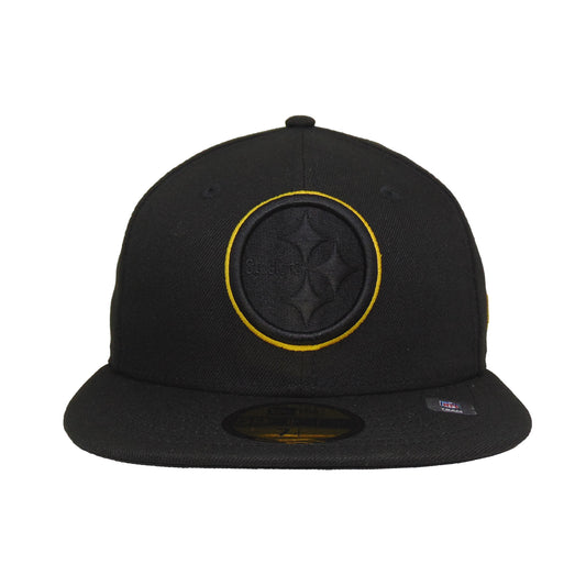 Pittsburgh Steelers Custom New Era 59FIFTY Cap Black Yellow