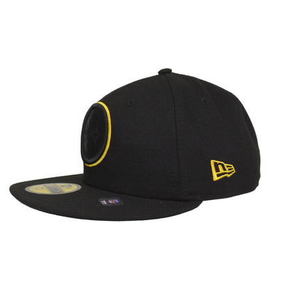 Pittsburgh Steelers Custom New Era 59FIFTY Cap Black Yellow black Side View