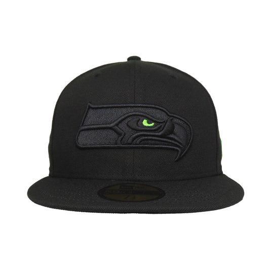 Seattle Seahawks Custom New Era 59FIFTY Cap Black cyber