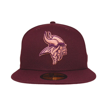 Minnesota Vikings Custom New Era 59FIFTY Cap Maroon maroon Front View