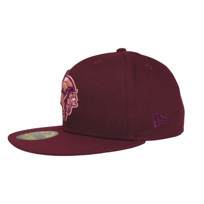 Minnesota Vikings Custom New Era 59FIFTY Cap Maroon maroon Side View