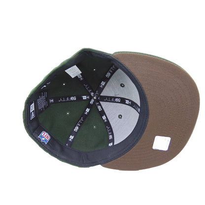 Green Bay Packers Custom New Era 59FIFTY Cap Seaweed Green dark green Undervisor View
