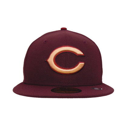 Chicago Bears Custom New Era 59FIFTY Cap Maroon maroon Front View