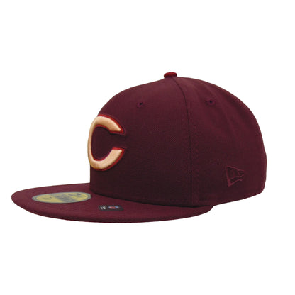 Chicago Bears Custom New Era 59FIFTY Cap Maroon maroon Side View