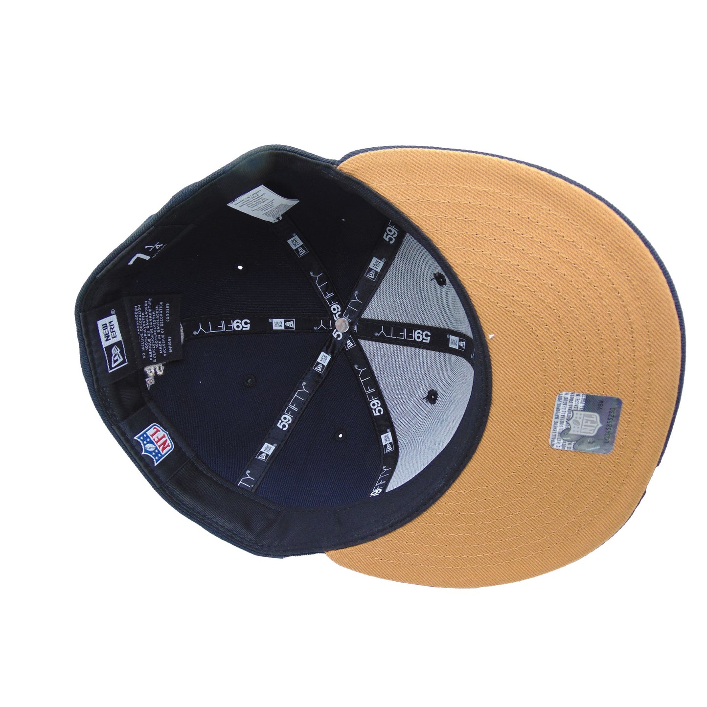 Detroit Lions Custom New Era 59FIFTY Cap Navy Copper