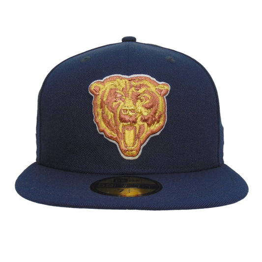 Chicago Bears Custom New Era 59FIFTY Cap Nightshift Navy