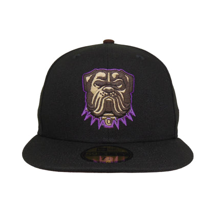 Cleveland Browns Custom New Era 59FIFTY Cap Black Dawg black 
brown Front View