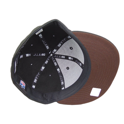 Cleveland Browns Custom New Era 59FIFTY Cap Black Dawg black 
brown Undervisor View