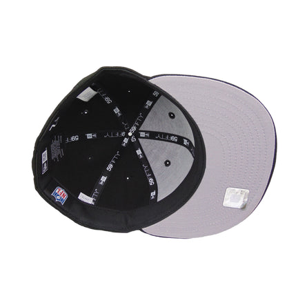 Detroit Lions Custom New Era 59FIFTY Cap black black Undervisor View