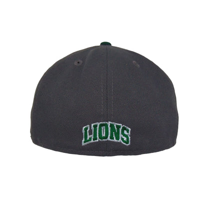 Detroit Lions Custom New Era 59FIFTY Cap Graphit Green dark grey
dark green Back View