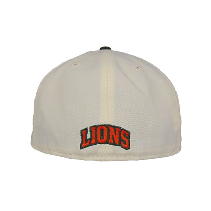 Detroit Lions Custom New Era 59FIFTY Cap Chrome Green chrome
dark green Back View