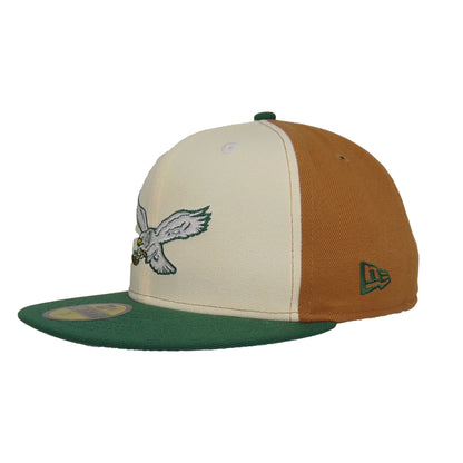 Philadelphia Eagles Custom New Era 59FIFTY Cap Bronze Chrome Green brown
chrome
green Side View