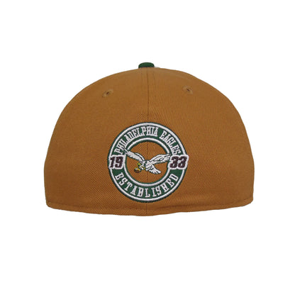 Philadelphia Eagles Custom New Era 59FIFTY Cap Bronze Chrome Green brown
chrome
green Back View