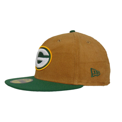 Green Bay Packers Custom New Era 59FIFTY Cap Wheat Corduroy green
dark green Side View