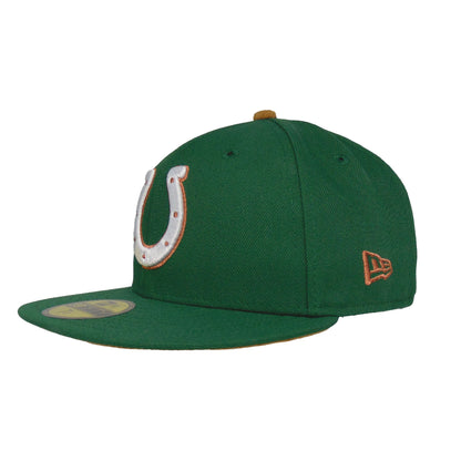 Indianapolis Colts Custom New Era 59FIFTY Cap dark green dark green Side View