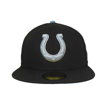 Indianapolis Colts Custom New Era 59FIFTY Cap black black Front View