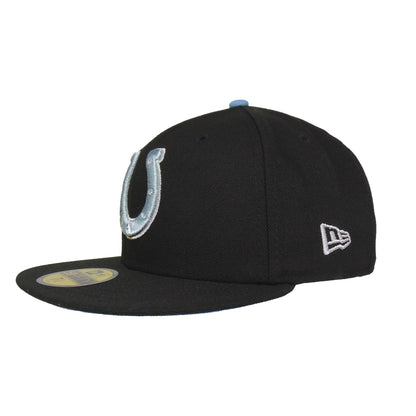 Indianapolis Colts Custom New Era 59FIFTY Cap black black Side View