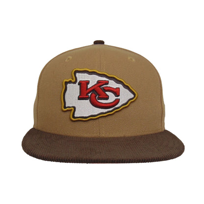 Kansas City Chiefs Custom New Era 59FIFTY Cap Khaki Brown khaki
brown Front View