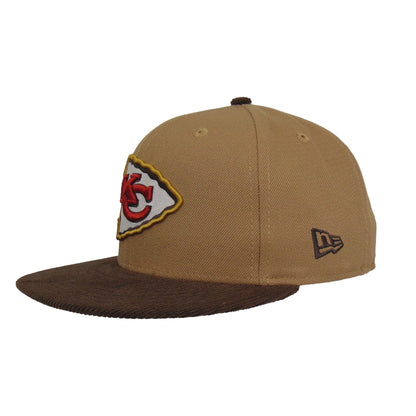 Kansas City Chiefs Custom New Era 59FIFTY Cap Khaki Brown khaki
brown Side View